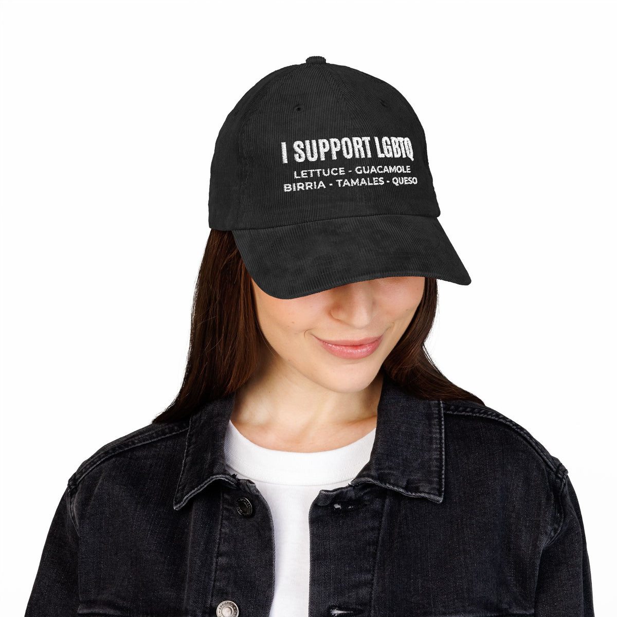 I Support LGBTQ Embroidered Corduroy Hat
