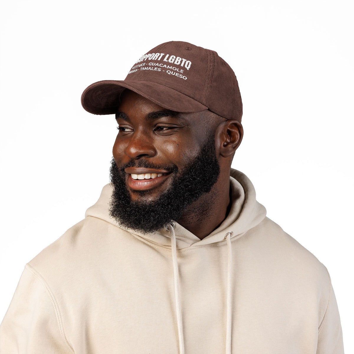 I Support LGBTQ Embroidered Corduroy Hat