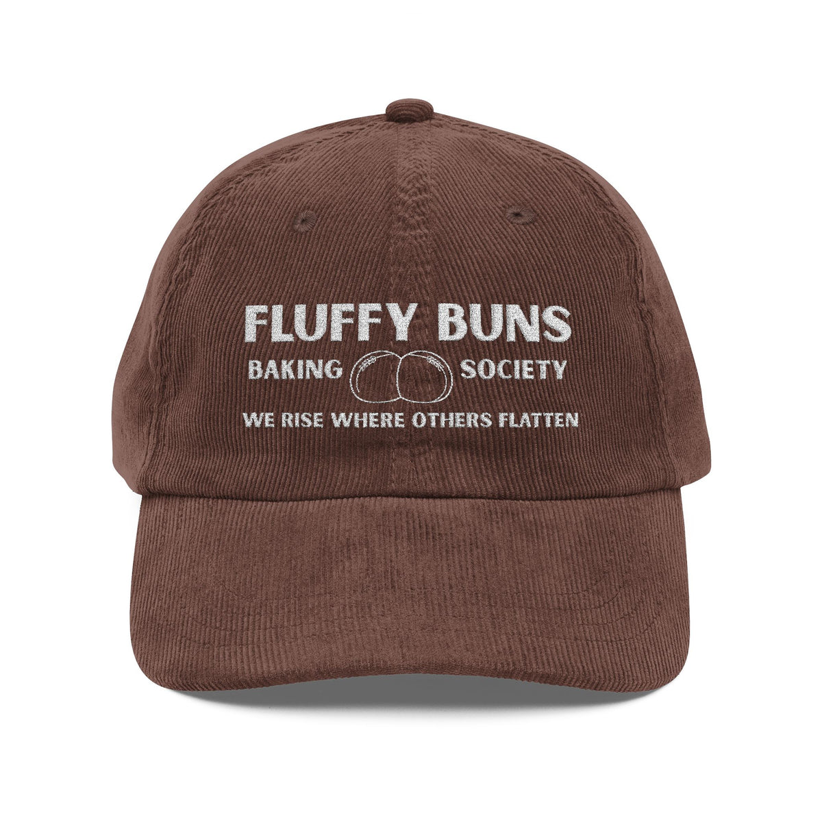 Fluffy Buns Baking Society Embroidered Corduroy Hat